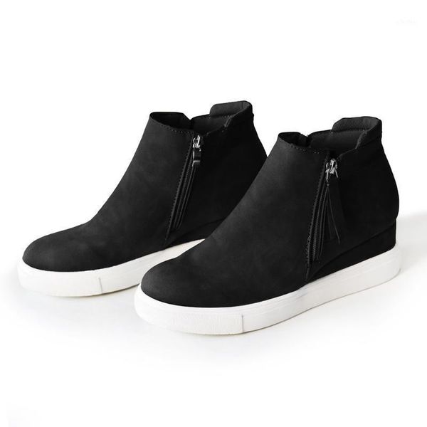 women's ankle boots plus size platform students casual shoes wedges sneakers ladies platform increasing shoes elastic band1, Black
women's ankle boots plus size platform students casual shoes wedges sneakers ladies platform increasing shoes elastic band1, Black