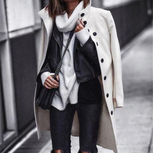 women's wool & blends 2021 women autumn winter wooll coats trench long coat sleeve turn-down collar outwear loose plus size cardigans j, Black
women's wool & blends 2021 women autumn winter wooll coats trench long coat sleeve turn-down collar outwear loose plus size cardigans j, Black