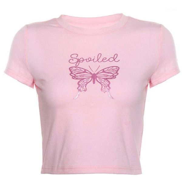 women's t-shirt women short sleeve o-neck crop glitter pink butterfly print pullover navel slim basic tee1, White
women's t-shirt women short sleeve o-neck crop glitter pink butterfly print pullover navel slim basic tee1, White