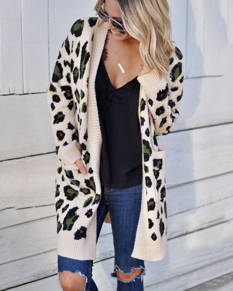 women's knits & tees european american fashion three-color leopard print women sweater cardigan spring autumn casual long-sleeved ladie, White
women's knits & tees european american fashion three-color leopard print women sweater cardigan spring autumn casual long-sleeved ladie, White