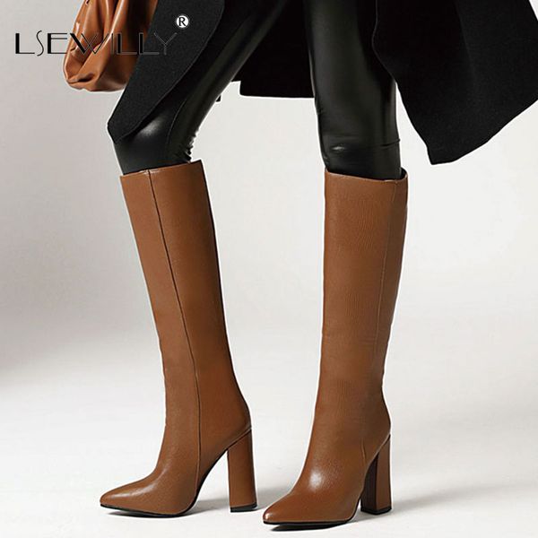 lsewilly brand design women knee high boots fashion pointed toe thick heel women western boots 2020 new winter, Black
lsewilly brand design women knee high boots fashion pointed toe thick heel women western boots 2020 new winter, Black