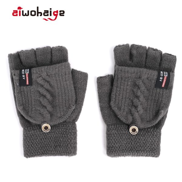 2019 new winter wool knit women men button half finger exposed glove hand warmer crochet knitted mittens flip gloves soft, Blue;gray
2019 new winter wool knit women men button half finger exposed glove hand warmer crochet knitted mittens flip gloves soft, Blue;gray