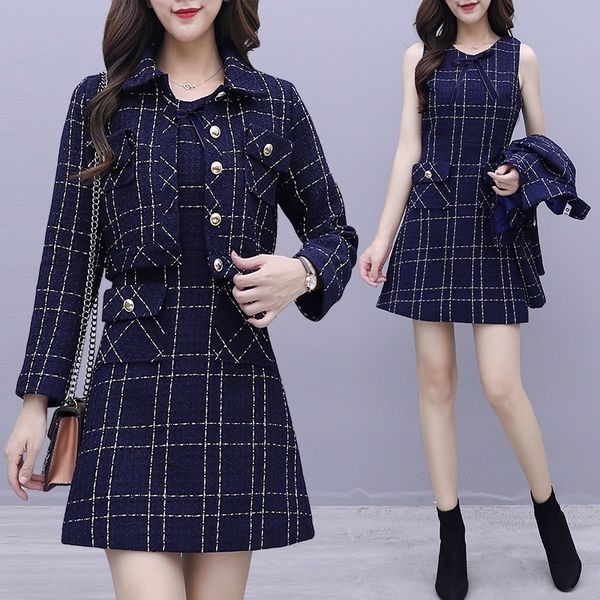 small fragrance coat suit skirt women fall 2020 new fashion celebrity coat skirt formal dress temperament dress two piece set dt4cq, Gray
small fragrance coat suit skirt women fall 2020 new fashion celebrity coat skirt formal dress temperament dress two piece set dt4cq, Gray