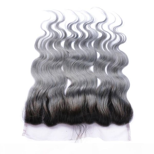 # 1b серый ombre бразильский человеческих волос 13x4 уха до уха кружева frontals body wave two tone серебряный серый кружева фронтального за, Black;brown
# 1b серый ombre бразильский человеческих волос 13x4 уха до уха кружева frontals body wave two tone серебряный серый кружева фронтального за, Black;brown