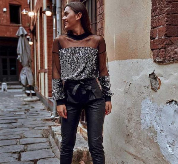 women gauze see through long sleeve paillette bottoming shirts sequin sparkly glitter mesh blouses party stylish tunic1, White
women gauze see through long sleeve paillette bottoming shirts sequin sparkly glitter mesh blouses party stylish tunic1, White
