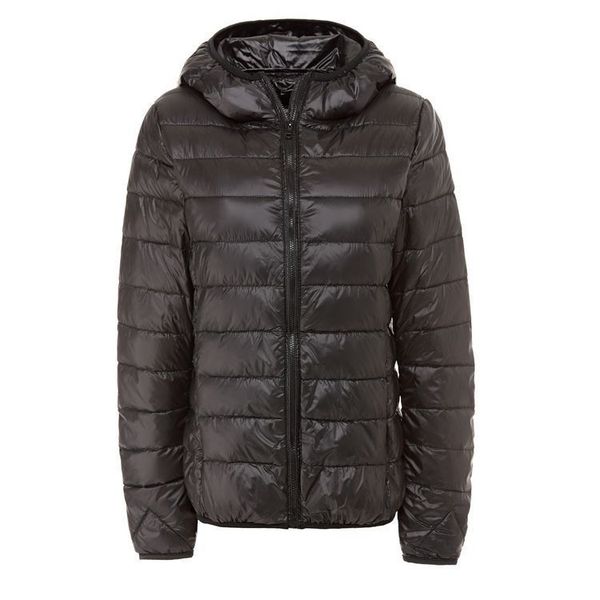 2021 new 7xl 8xl women's coat ultra light down women hooded female big size winter feather warm jacket js7a, Black