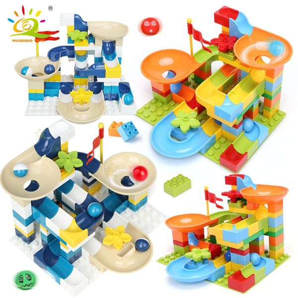 мраморный бал run race track building blocks классический duploed размер huiqibao 111pcs большие кирпичи bulk набор детей дети соберите игру 
мраморный бал run race track building blocks классический duploed размер huiqibao 111pcs большие кирпичи bulk набор детей дети соберите игру