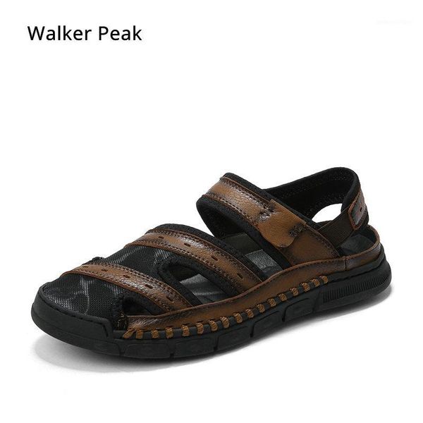 sandals fashion summer men genuine leather flats casual shoes beach outdoor driving closed toe loafers walkerpeak1, Black
sandals fashion summer men genuine leather flats casual shoes beach outdoor driving closed toe loafers walkerpeak1, Black