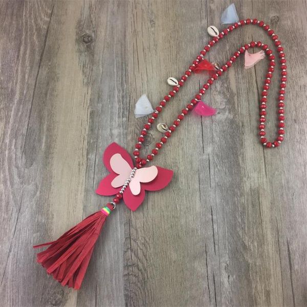 elegant aluminum butterfly long glass beaded chain paper tassel necklace women office accessory bohemia costumes jewelry, Silver
elegant aluminum butterfly long glass beaded chain paper tassel necklace women office accessory bohemia costumes jewelry, Silver