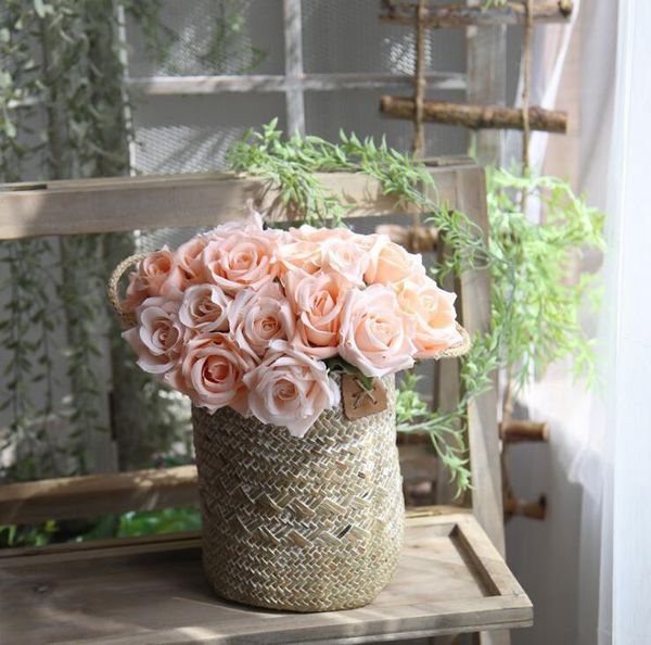 1 bunch 9 pcs silk flower european bouquet artificial flowers vivid rose fake leaf wedding home party decoration
1 bunch 9 pcs silk flower european bouquet artificial flowers vivid rose fake leaf wedding home party decoration