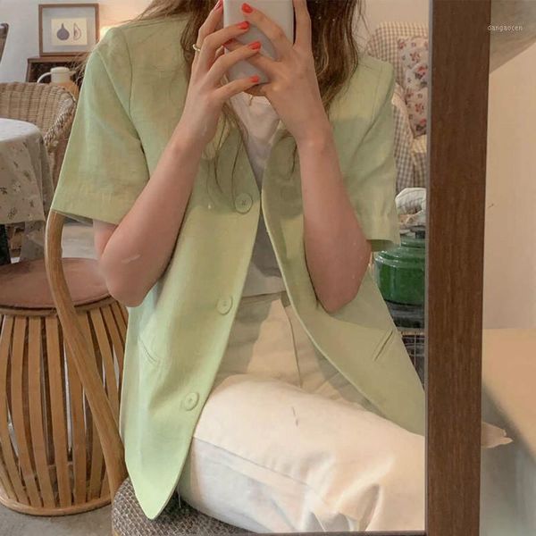 2020 women summer green cotton and linen v neck thin blazer coat half sleeve single breasted jacket loose outwear1, White;black
2020 women summer green cotton and linen v neck thin blazer coat half sleeve single breasted jacket loose outwear1, White;black