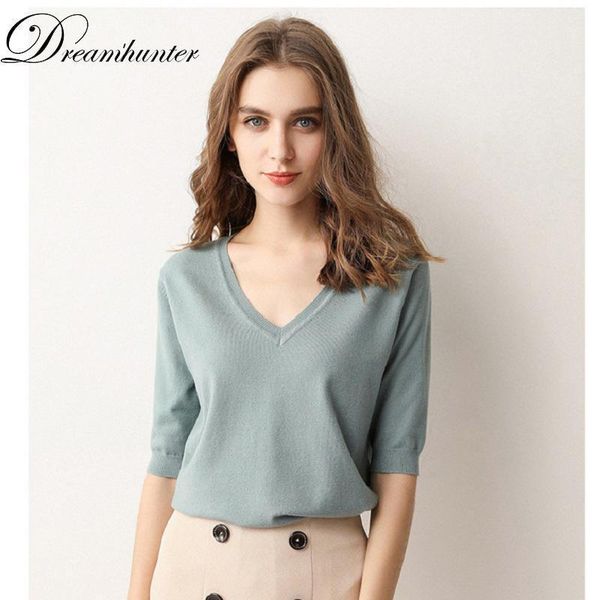 2020 spring autumn women's knitted pullover thin cashmere v-neck sweaters half sleeve solid color female casual slim sweaters1, White;black
2020 spring autumn women's knitted pullover thin cashmere v-neck sweaters half sleeve solid color female casual slim sweaters1, White;black