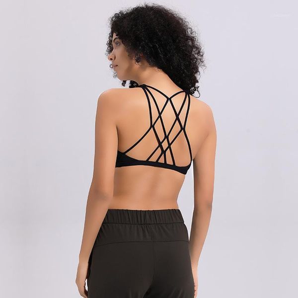 gym clothing strappy yoga bra women padded sports shake proof running workout tank fitness shirt vest net1, White;black
gym clothing strappy yoga bra women padded sports shake proof running workout tank fitness shirt vest net1, White;black