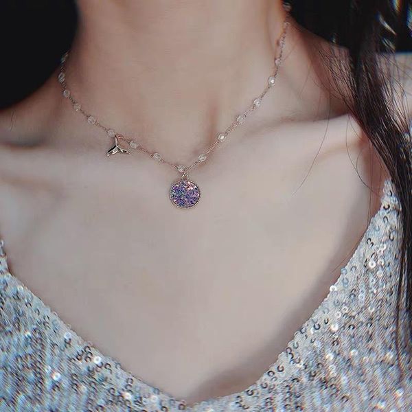 korea popular crystal golden link chain round sequin metal fish tail pendant chokers necklace for egirl women statement jewelry, Golden;silver
korea popular crystal golden link chain round sequin metal fish tail pendant chokers necklace for egirl women statement jewelry, Golden;silver