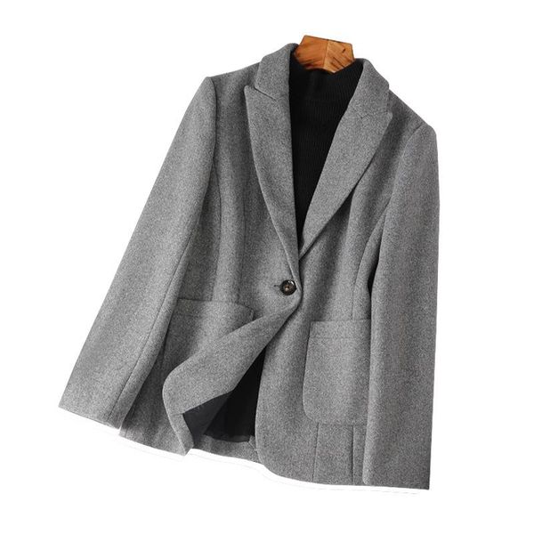 women's suit jacket autumn and winter new fashion korean fashion short loose nizi suit woolen woolen cloth commuter jacket, White;black 
women's suit jacket autumn and winter new fashion korean fashion short loose nizi suit woolen woolen cloth commuter jacket, White;black