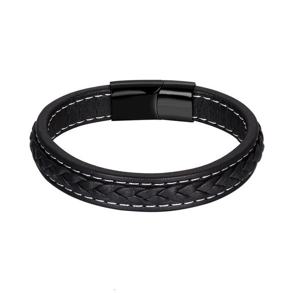 korean men's bracelet titanium steel leather bracelet jewelry fashion with high street, Silver
korean men's bracelet titanium steel leather bracelet jewelry fashion with high street, Silver
