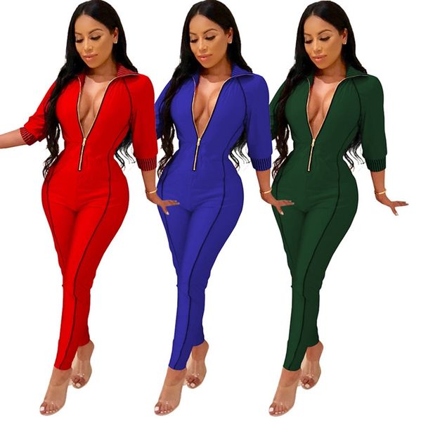 women bodysuit jumpsuit rompers ladies one piece pants solid color zipper clothing onesies winter autumn fashion streetwear outfit cz102704, Black;white
women bodysuit jumpsuit rompers ladies one piece pants solid color zipper clothing onesies winter autumn fashion streetwear outfit cz102704, Black;white