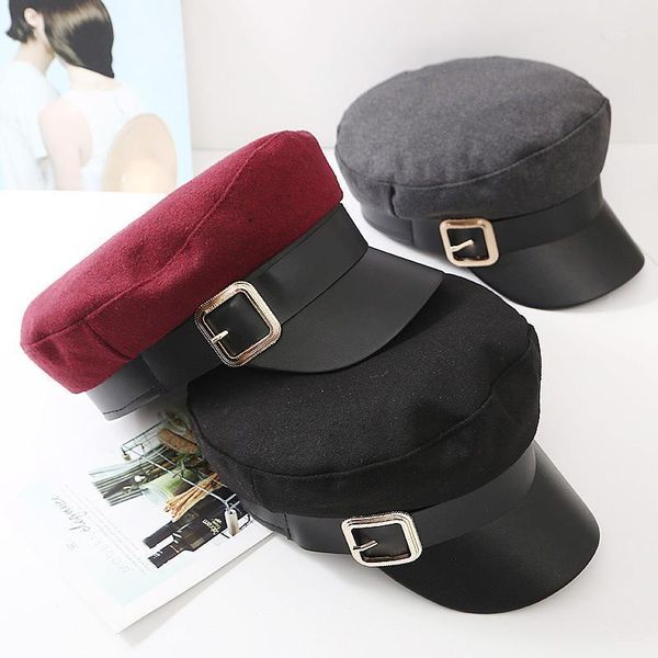 boinas para mujer korean style metal buckle leather stitching cap temperament all-match woolen cloth berets caps chapeu1, Blue;gray
boinas para mujer korean style metal buckle leather stitching cap temperament all-match woolen cloth berets caps chapeu1, Blue;gray