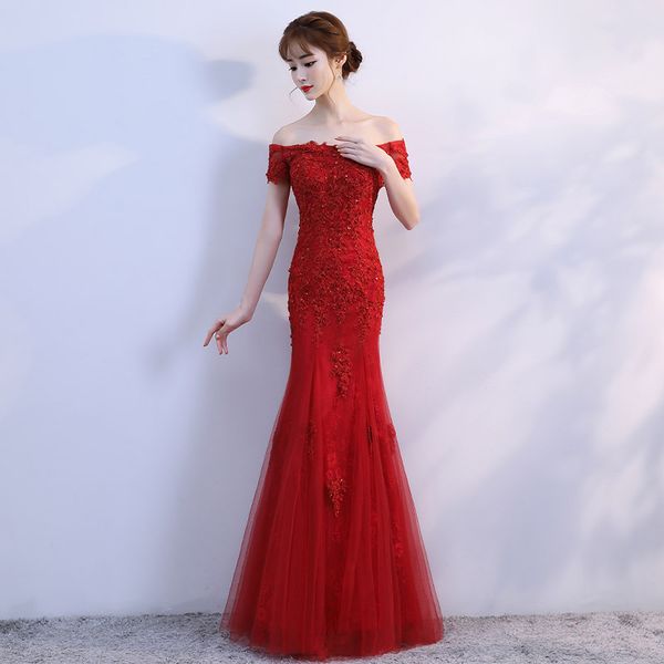 robe de soiree new arrival red boat neck bouquet evening dress mermaid lace up vestido de festa party prom dresses custom made, Black;red
robe de soiree new arrival red boat neck bouquet evening dress mermaid lace up vestido de festa party prom dresses custom made, Black;red
