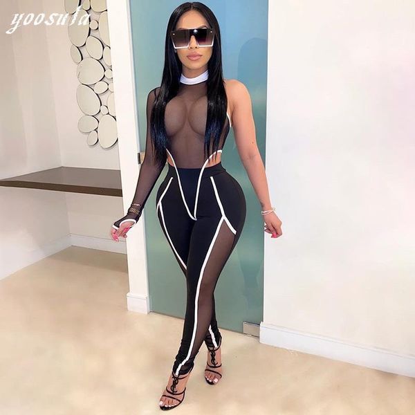 yoosula women mesh spliced 2 piece set asymmetry sleeve bodysuit+ bodysuit leggings slim outfit elastic partywear clothes1, White
yoosula women mesh spliced 2 piece set asymmetry sleeve bodysuit+ bodysuit leggings slim outfit elastic partywear clothes1, White