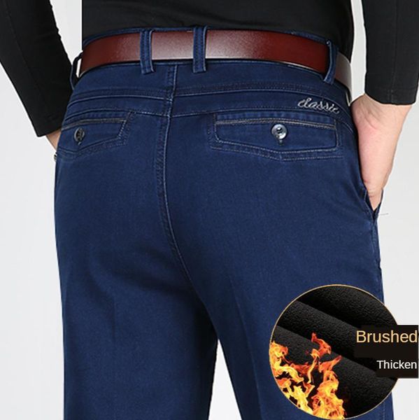 men's pants icpans big size 40 42 44 winter men denim thicken warm fleece straight stretch loose high waist trousers man classic pant, Black
men's pants icpans big size 40 42 44 winter men denim thicken warm fleece straight stretch loose high waist trousers man classic pant, Black