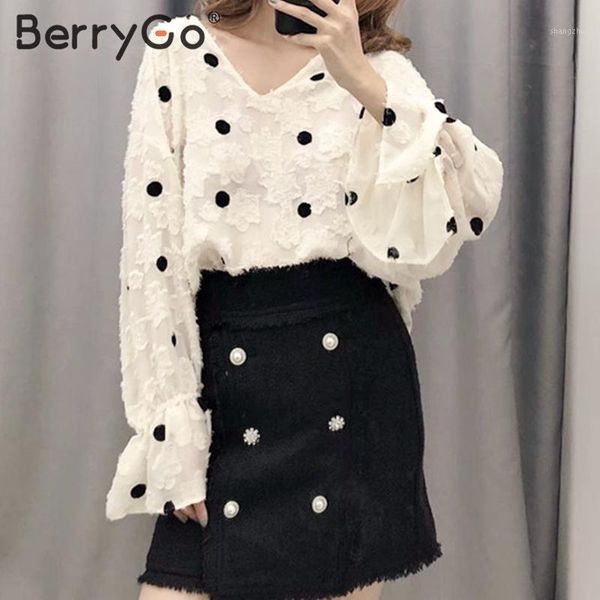 berrygo elegant v-neck polka dot print blouse women patchwork tassel ladies long sleeve chiffon ruffled female shirts1, White
berrygo elegant v-neck polka dot print blouse women patchwork tassel ladies long sleeve chiffon ruffled female shirts1, White