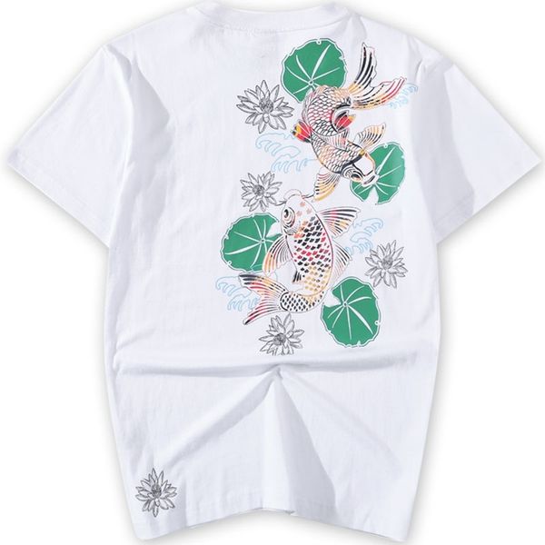 2021 new cotton t-shirt from short-sleeve chinese style men's fashions of ost harajuku streetwear biek 9xfx, White;black 
2021 new cotton t-shirt from short-sleeve chinese style men's fashions of ost harajuku streetwear biek 9xfx, White;black