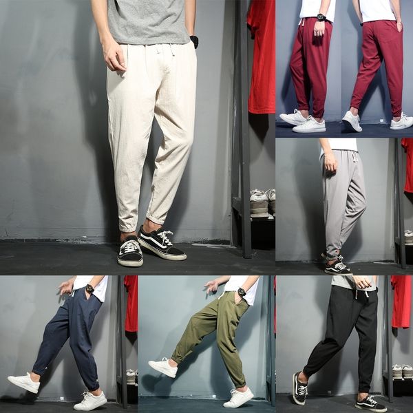enspe multi-color autumn linen men's cotton trousers casual extra fat slim new cotton linen harem pants fashion trend auvzt, Blue
enspe multi-color autumn linen men's cotton trousers casual extra fat slim new cotton linen harem pants fashion trend auvzt, Blue