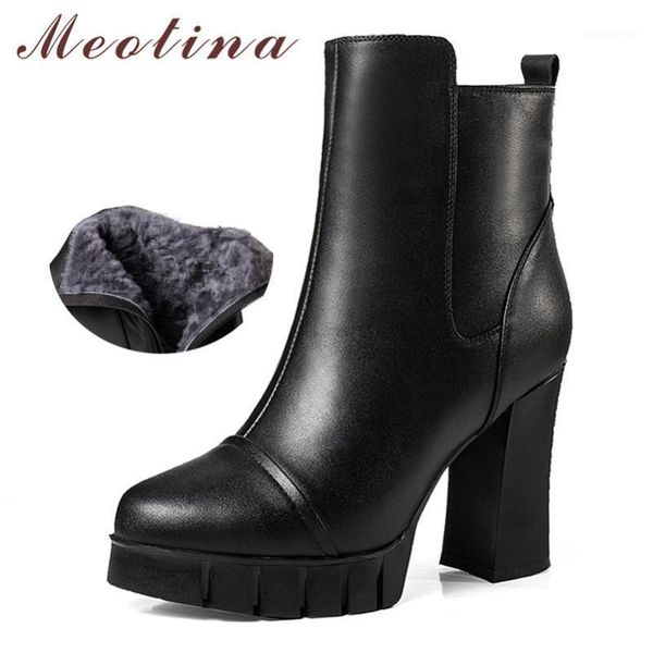 boots meotina winter snow women natural genuine leather zip thick heels ankle warm wool super high heel shoes lady size 391, Black
boots meotina winter snow women natural genuine leather zip thick heels ankle warm wool super high heel shoes lady size 391, Black