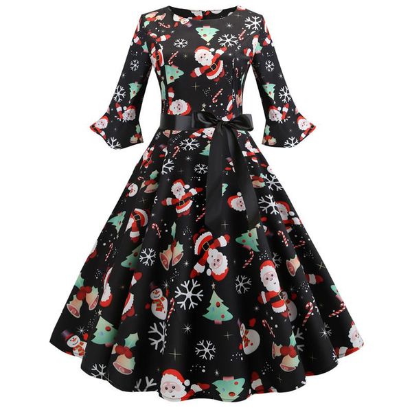 casual dresses floral print vintage christmas dress women petal sleeve elegant party clothes ladies rockabilly pinup robe femme, Black;gray
casual dresses floral print vintage christmas dress women petal sleeve elegant party clothes ladies rockabilly pinup robe femme, Black;gray
