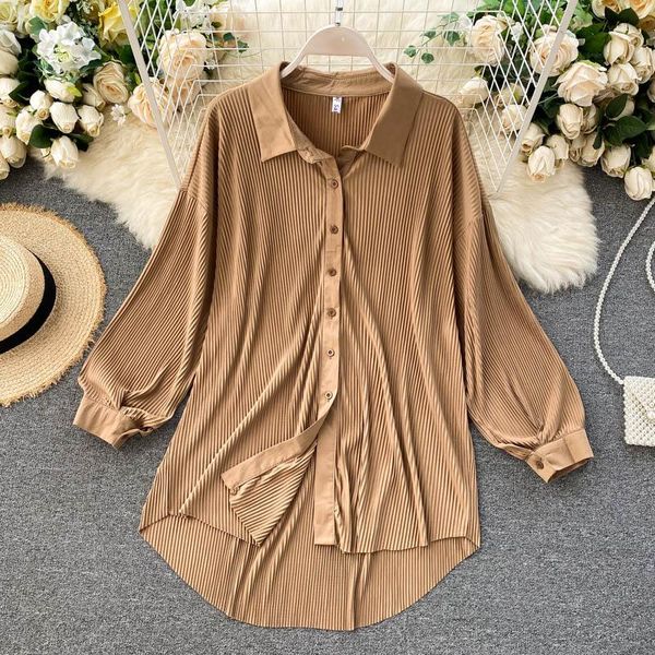 singrain women autumn solid blouse long sleeve korean pleated simple elegant office fashion chic streetwear blouse, White
singrain women autumn solid blouse long sleeve korean pleated simple elegant office fashion chic streetwear blouse, White