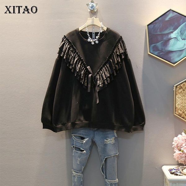 xitao pleated ruffle sweatshirt women fashion new 2019 autumn pullover small fresh casual elegant patchwork sweatshirt xj22711, Black
xitao pleated ruffle sweatshirt women fashion new 2019 autumn pullover small fresh casual elegant patchwork sweatshirt xj22711, Black