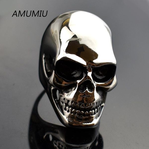 cluster rings amumiu stainless steel for men trendy smooth polishing big tripple skull ring punk biker jewelry hr047, Golden;silver
cluster rings amumiu stainless steel for men trendy smooth polishing big tripple skull ring punk biker jewelry hr047, Golden;silver