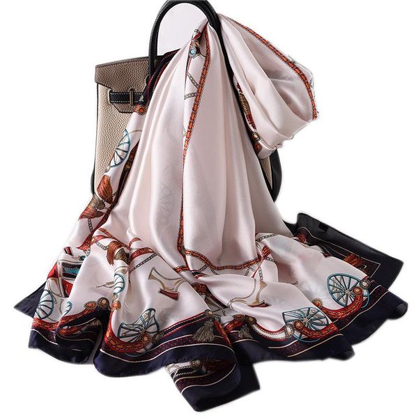 retro carriage to keep warm in autumn and winter, new imitation silk scarf, women's dual-use spring and autumn thin shawl with g, Blue;gray
retro carriage to keep warm in autumn and winter, new imitation silk scarf, women's dual-use spring and autumn thin shawl with g, Blue;gray