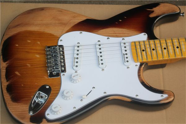 custom shop handmade relic st electric guitar handmade aged guitar vintage sunburst color big headstock
custom shop handmade relic st electric guitar handmade aged guitar vintage sunburst color big headstock