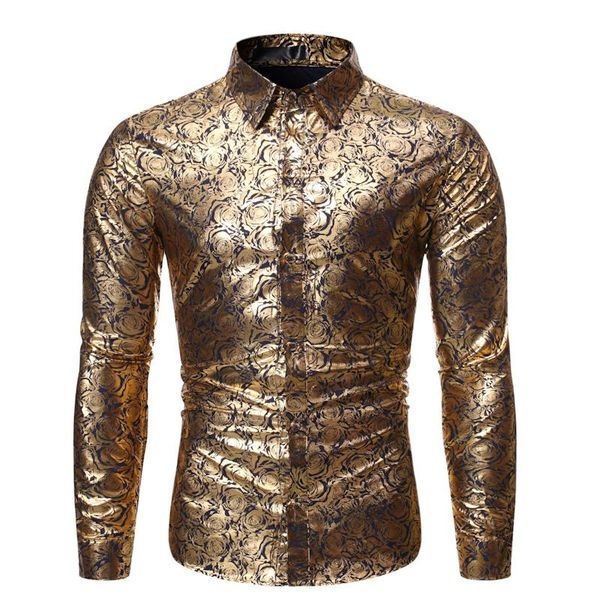 men's casual shirts 2021 fashion versatile bronzing lapel long sleeve print shirt, White;black
men's casual shirts 2021 fashion versatile bronzing lapel long sleeve print shirt, White;black