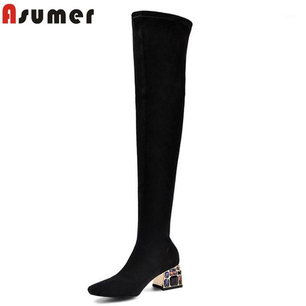 asumer 2020 stretch boots women suede leather slim crystal heels dress party shoes women over the knee boots1, Black
asumer 2020 stretch boots women suede leather slim crystal heels dress party shoes women over the knee boots1, Black