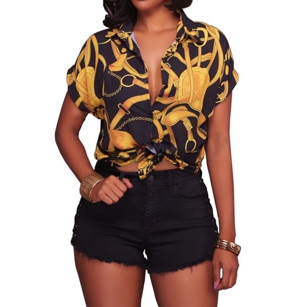 womens and blouses summer casual short sleeve chain print blouse shirt elegant ladies tunic blusas mujer s-xl y200622, White
womens and blouses summer casual short sleeve chain print blouse shirt elegant ladies tunic blusas mujer s-xl y200622, White