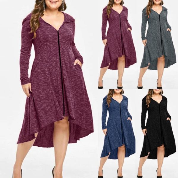 women plus size pockets zip up hoodies tunic sweatshirt long hoodie jacket w830, Black;brown
women plus size pockets zip up hoodies tunic sweatshirt long hoodie jacket w830, Black;brown