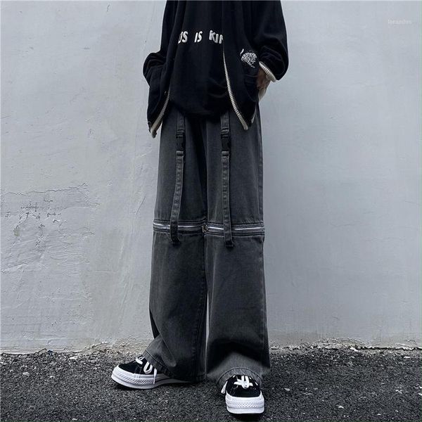 men's jeans autumn straight men's fashion retro casual detachable leg pants men streetwear loose hip-hop denim trousers mens1, Blue
men's jeans autumn straight men's fashion retro casual detachable leg pants men streetwear loose hip-hop denim trousers mens1, Blue