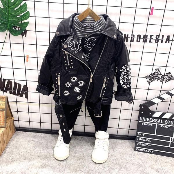 jackets 3pcs wlg boys clothing set kids outfits fall black faux leather cartoon jacket striped t shirt and jean baby fashion clothes1, Blue;gray
jackets 3pcs wlg boys clothing set kids outfits fall black faux leather cartoon jacket striped t shirt and jean baby fashion clothes1, Blue;gray