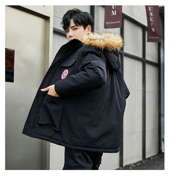 winter new cotton-padded jacket male youth handsome hooded padded jacket casual all-match men's clothing, Black
winter new cotton-padded jacket male youth handsome hooded padded jacket casual all-match men's clothing, Black