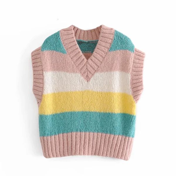 new pink striped knitted women winter 2021 sleeveless cropped v neck sweater vest female vintage cute sweaters ouk5, White;black
new pink striped knitted women winter 2021 sleeveless cropped v neck sweater vest female vintage cute sweaters ouk5, White;black
