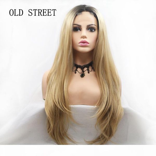 fashion golden synthetic wigs gradient color straight high temperature fiber fiber wigs with hainets, Black
fashion golden synthetic wigs gradient color straight high temperature fiber fiber wigs with hainets, Black