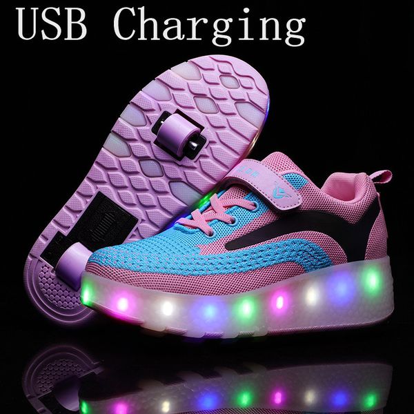new pink usb charging fashion girls boys led light roller skate shoes for children kids sneakers with two wheels, Black
new pink usb charging fashion girls boys led light roller skate shoes for children kids sneakers with two wheels, Black