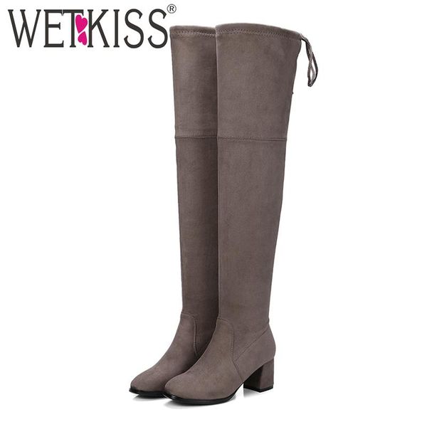 boots wetkiss thick high heels flock woman boot stretch lady long over the knee fashion female shoes autumn women big size 34-43, Black
boots wetkiss thick high heels flock woman boot stretch lady long over the knee fashion female shoes autumn women big size 34-43, Black