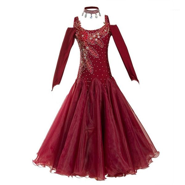 ballroom dance competition dresses standard ballroom dress waltz dance dress for dancing swing long ball gown1, Black;red
ballroom dance competition dresses standard ballroom dress waltz dance dress for dancing swing long ball gown1, Black;red