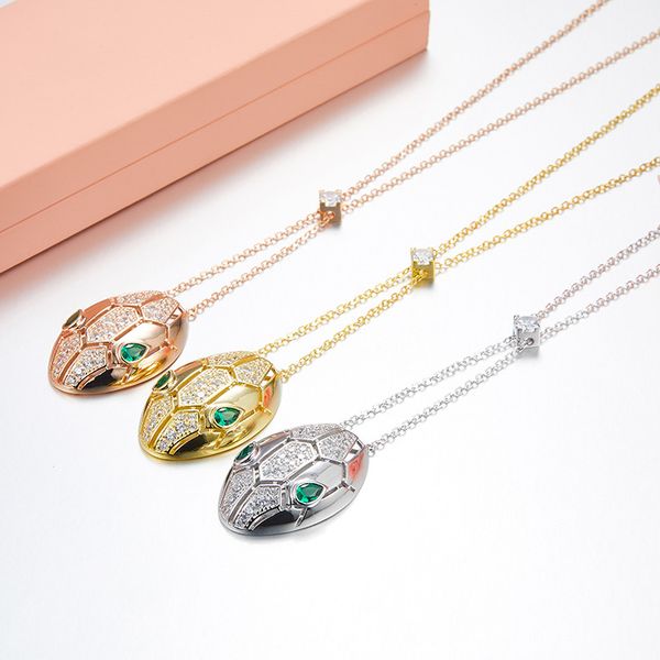 new luxury design fashion jewelry for women 18k rose gold plated 925 sterling silver paved cz stone green eyes snake pendant necklaces
new luxury design fashion jewelry for women 18k rose gold plated 925 sterling silver paved cz stone green eyes snake pendant necklaces