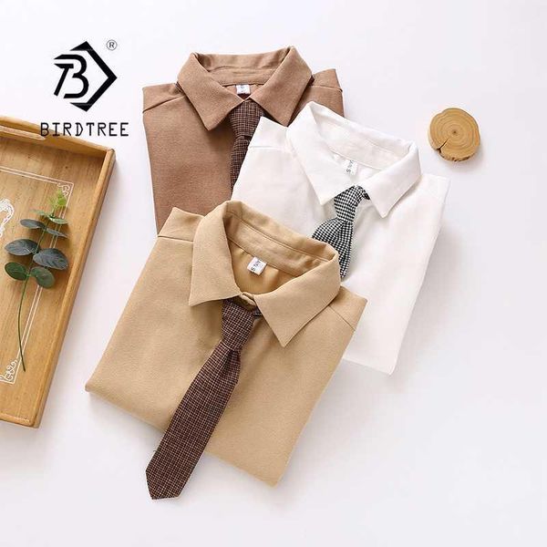 new women solid corduroy casual white shirt turn-down collar button up office lady blouse with plaid tie feminina blusa t9d605t1
new women solid corduroy casual white shirt turn-down collar button up office lady blouse with plaid tie feminina blusa t9d605t1