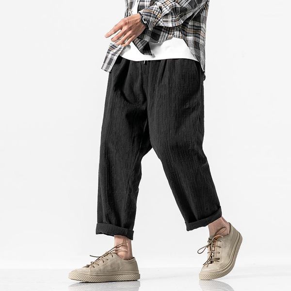 male japan streetwear fashion high street hip hop harem trousers men cotton linen loose casual ankle-length wide leg pant1, Black
male japan streetwear fashion high street hip hop harem trousers men cotton linen loose casual ankle-length wide leg pant1, Black